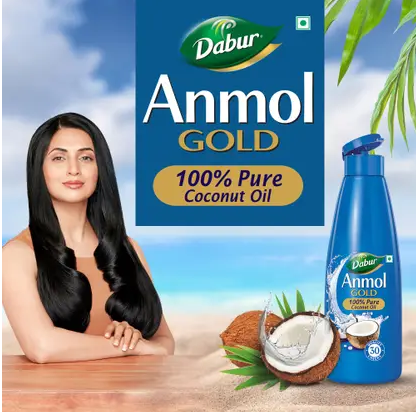 Dabur Gold 100% Pure Coconut Oil | Nariyal Tel | Natural | Multipurpose Hair Oil (Nodiyaro Telo)  (550 ml)