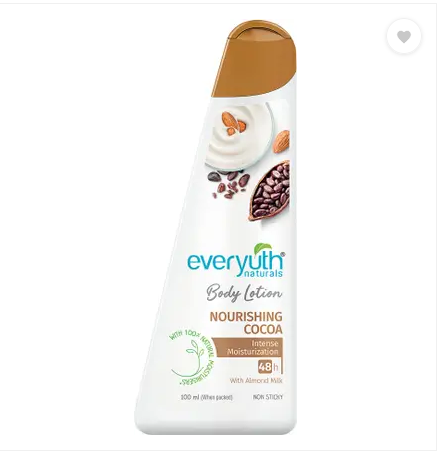 Everyuth Naturals Body Lotion Nourishing Cocoa| 48 hr Moisturization|Long-lasting|Quick Absorbing (100 ml)