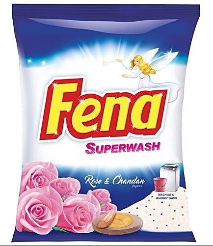 Fena Super wash Detergent Powder - Top Load, Rose & Chandan, 1 kg by Groceryandlogistics