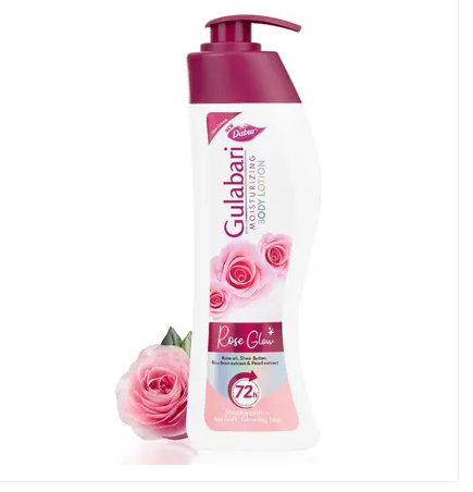 Dabur Gulabari Moisturising Body Lotion | 100% Organic Rose Oil | Paraben Free  (400 ml)