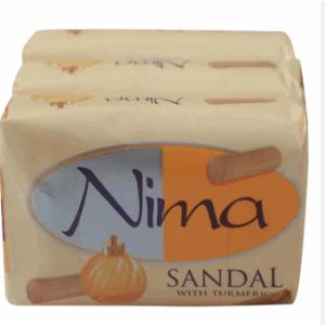 Nima Sandal with Turmeric Soap (100 g) - Pack of 4  (4 x 100 g) by Groceryandlogistics