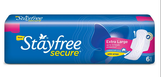 Stayfree Secure Cottony Soft Regular with Wings Sanitary Pad 6's