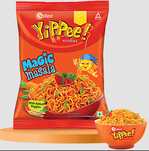 Sunfeast YiPPee! Magic Masala Instant Noodles With Added Veggies, by groceryandlogistics